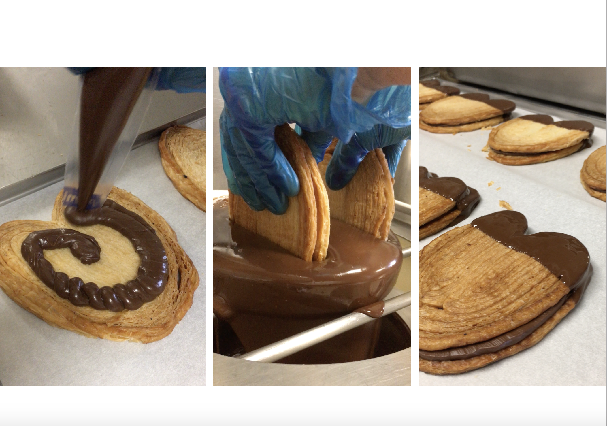 Elaboraci&oacute;n de palmeras de chocolate de Pasteler&iacute;a Mallorca